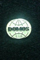 Значок  DOMOS, лёгкий, 1, 5х2, 0см.
