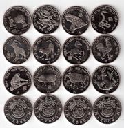 Монеты Знаков зодиака Либерия ($5) 2000 года Восточный Гороскоп